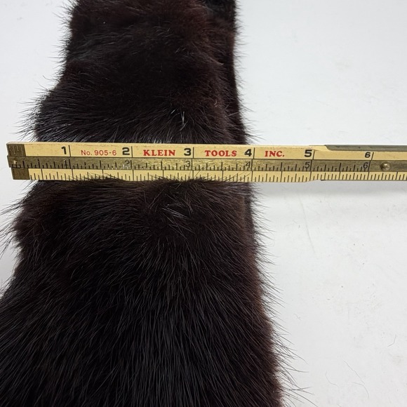 Vintage Miller Brothers Genuine Mink Fur Collar Dark Brown Detachable Estate - Picture 11 of 11